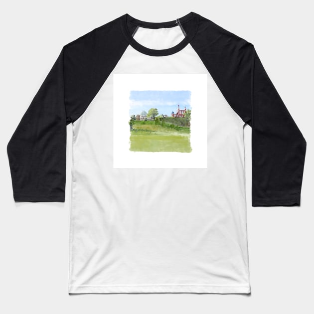 Copy of View from the Royal Observatory, Greenwich, London Baseball T-Shirt by markvickers41